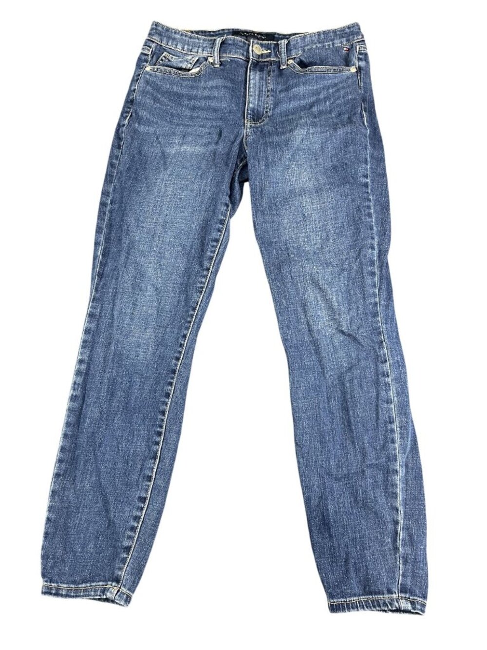 Tommy Hilfiger Womens Blue Jeans Size 6 Straight Fit Mid Rise